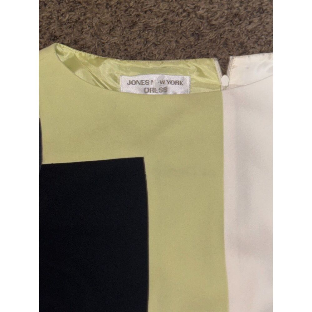 Jones New York Vintage Colorblock Sleeveless High Neck Dress Size Medium